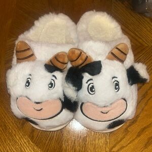Fluffy Cow Slippers